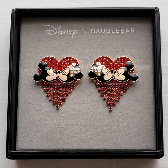 Disney X Baublebar Minnie & Mickey Mouse Earrings NWT - Picture 1 of 4